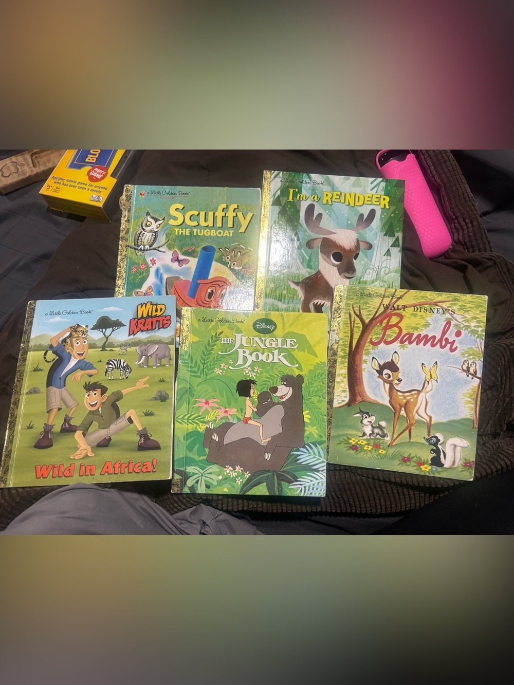 Disney Kids Picture Book Bundle - Green, Yellow, Brown Covers
